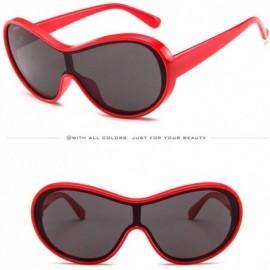 Sport Casual Oversized Sunglasses Men Wraparound - E - C018SC0ETAK $11.56