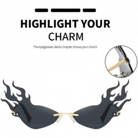 Cat Eye Fashion Irregular Glasses Sunglasses - Yellow - CH199Y3UGDI $15.15