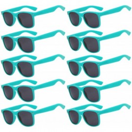 Wayfarer Stylish Vintage Sunglasses Smoke Lens 10 Pack in Multiple Colors OWL. - Turquoise_10_pairs - CD126ZFCW5L $16.72