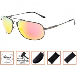 Wayfarer Memory Bifocal Sunglasses Flexible SUNSHINE READERS For Men And Women - Red-mirror - CE18N9G0L7Q $15.84