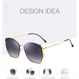 Square Vintage Fashion Lady Aviator Metal Driving Sunglasses anti-UVA UVB - Gold-tea - CH18X67WUQ8 $22.04