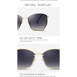 Square Vintage Fashion Lady Aviator Metal Driving Sunglasses anti-UVA UVB - Gold-tea - CH18X67WUQ8 $22.04