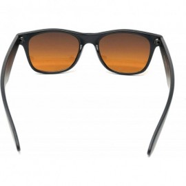 Sport Sunglasses Classic 80's Vintage Style Design - Black Matte- Blue Block Amber - CE18UNLQCOC $8.45