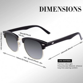 Round Polarized Sunglasses for Men Driving Sun glasses Shades 80's Retro Style Brand Design Square - CV18N0724D4 $12.91