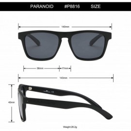 Square Retro Polarized Sunglasses for Men/Women UV Protection Ultra Light Classic Rectangular Mirrored Sun Glasses P8816 - C9...