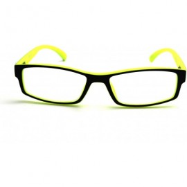 Rectangular 6904 SECOND GENERATION Semi-Rimless Flexie Reading Glasses NEW - Z4 Matte Black Yellow 2 Tone - C018EX2KTA7 $18.28