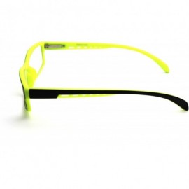 Rectangular 6904 SECOND GENERATION Semi-Rimless Flexie Reading Glasses NEW - Z4 Matte Black Yellow 2 Tone - C018EX2KTA7 $18.28