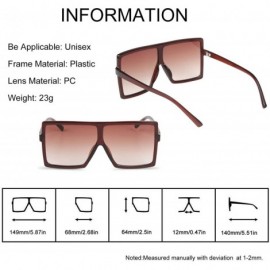 Oversized Womens Oversized Sunglasses UV400 Protection Large Size Shades Sunglasses for Women/Men - Brown Frame/Tea Lenses - ...