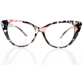 Cat Eye Women Magnification Stylish Vintage Cat Eye Tortoise Reading Glasses Readers - Flower - CU184ALR5EG $12.04