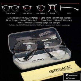 Aviator Vintage Aviator Eyeglasses Metal Frames Clear Lens Glasses Non-prescription - Black 76041 - CQ18LY3W28R $12.62