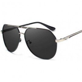 Oversized Men's Sunglasses Brand Designer Pilot Polarized Male Sun Glasses Y7700 C1BOX - Y7700 C1box - CQ18XDUCKES $19.47