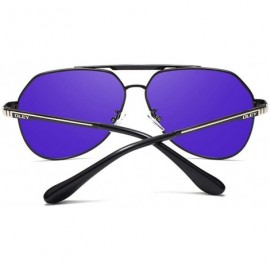 Oversized Men's Sunglasses Brand Designer Pilot Polarized Male Sun Glasses Y7700 C1BOX - Y7700 C1box - CQ18XDUCKES $19.47