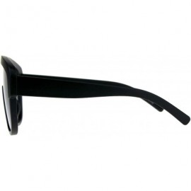 Oversized Oversized Fashion Sunglasses Arched Top Futuristic Shield Frame UV 400 - Matte Black (Black) - C618CTHGZ40 $11.62