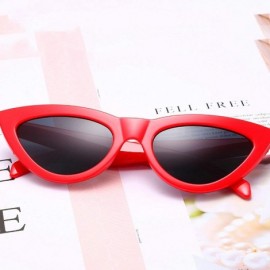 Cat Eye Vintage Classic Retro Cat's Eye Frame Sunglasses for Women PC AC UV400 Sunglasses - Red - CE18SASKNHY $11.98