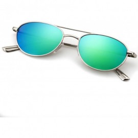 Oval Mini Vintage Oval Polarized Sunglasses - Mirrored Sunglasses with UV400 Protection - CK1926T6YE4 $16.31