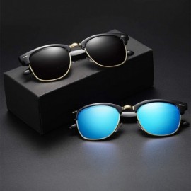 Oval Sunglasses Polarized Antiglare Anti ultraviolet Travelling - Frosted Black - C318WT4CL9R $18.28