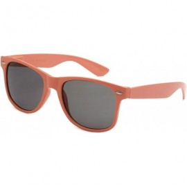 Wayfarer Wayfarer Sunglasses Classic 80's Vintage Style Design - Peach - Smoke Lenses (Retro Optix) - Large - CD12HRQJ1ID $10.71