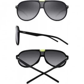 Aviator Polarized Aviator Sunglasses Men Women Oversize Plastic Driving Glasses - C918TWE847M $12.46