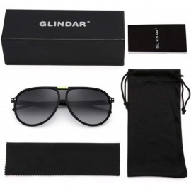 Aviator Polarized Aviator Sunglasses Men Women Oversize Plastic Driving Glasses - C918TWE847M $12.46