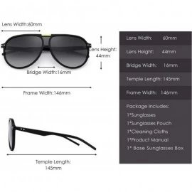 Aviator Polarized Aviator Sunglasses Men Women Oversize Plastic Driving Glasses - C918TWE847M $12.46