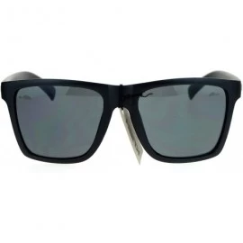 Square KUSH Sunglasses Simple Classic Square Frame Unisex Shades Matte Black - Matte Black Gray - CX186MAG4XH $12.19