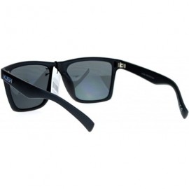 Square KUSH Sunglasses Simple Classic Square Frame Unisex Shades Matte Black - Matte Black Gray - CX186MAG4XH $12.19