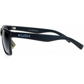 Square KUSH Sunglasses Simple Classic Square Frame Unisex Shades Matte Black - Matte Black Gray - CX186MAG4XH $12.19