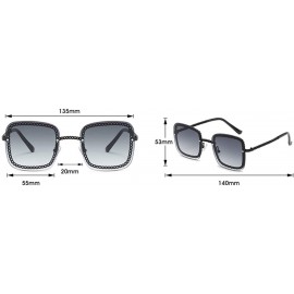 Square Rimless Sunglasses Fragrant Fashion - E - C4199MTS9SS $30.54