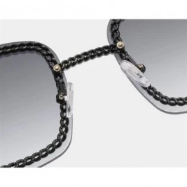Square Rimless Sunglasses Fragrant Fashion - E - C4199MTS9SS $30.54