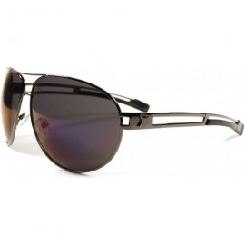 Oversized Designer Fashion Mens Womens Cool Military Style Oversized Sunglasses - Gunmetal 1 - CH189AMXOW0 $14.26