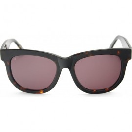 Square Tortoise Pattern Sunglasses Handmade - CM11SFM57HN $51.14