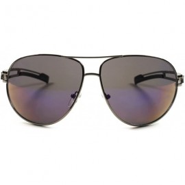 Oversized Designer Fashion Mens Womens Cool Military Style Oversized Sunglasses - Gunmetal 1 - CH189AMXOW0 $14.26