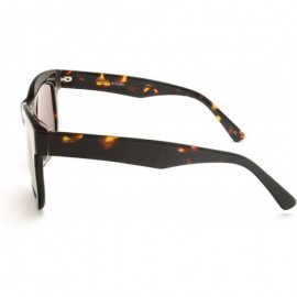 Square Tortoise Pattern Sunglasses Handmade - CM11SFM57HN $51.14