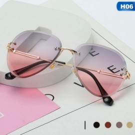 Rimless RimlSunglasses Women Sun Glasses Gradient Shades Cutting Lens FramelMetal Eyeglasses UV400 - 3 - C5197Y7XI5M $18.04