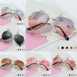 Rimless RimlSunglasses Women Sun Glasses Gradient Shades Cutting Lens FramelMetal Eyeglasses UV400 - 3 - C5197Y7XI5M $18.04