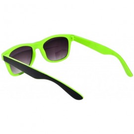 Wayfarer Classic Retro Two -Tone Vintage Smoke Lens Sunglasses Mens and Womens - Green - CL1228XOKJZ $11.03