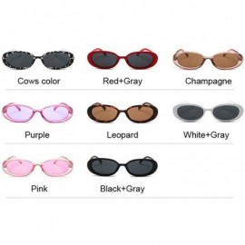 Round Style Oval Sunglasses Women Vintage Retro Round Frame White Mens Sun Glasses Female Black Hip Hop Clear UV400 - CA197A2...