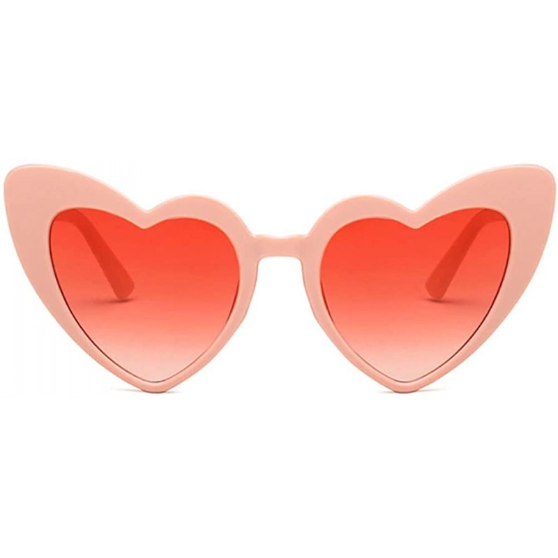 Oversized Heart Shaped Sunglasses-Vintage Cat Eye Goggle-Oversized Rimless Shade Glasses - C - CI190OSZ3CG $38.75