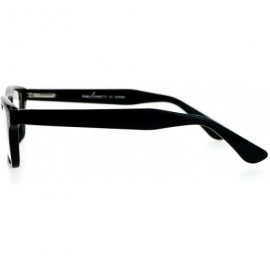 Rectangular Rectangular Horn Rim Designer Fashion Optical Eyeglasses - Black - CU128UNM8MX $8.10