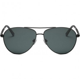 Oval Black Classic Metal Sunglasses Fashion Glasses for Mens P5001 - C3 - C518H7AZRQ3 $14.93