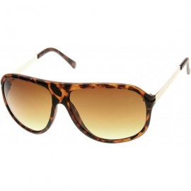 Aviator Flat Top Classic Retro Plastic Aviator Sunglasses (Matte Tortoise) - CM116P3ANIL $12.76