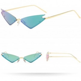 Rimless Women Men Fashion Vintage Irregular Sunglasses Eyewear Retro Glasses - B - C318OZLCA56 $11.79