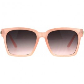 Square Square Frame Sunglasses Unisex Hipster Fashion Shades UV 400 - Pink (Pink Smoke) - CW189D9Y6CO $9.63