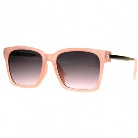 Square Square Frame Sunglasses Unisex Hipster Fashion Shades UV 400 - Pink (Pink Smoke) - CW189D9Y6CO $9.63