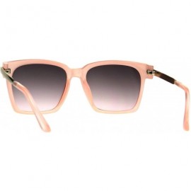 Square Square Frame Sunglasses Unisex Hipster Fashion Shades UV 400 - Pink (Pink Smoke) - CW189D9Y6CO $9.63